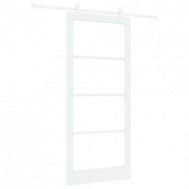 vidaXL Posuvné dveře ORKDAL 93 x 211 cm Masivní borové dřevo a sklo