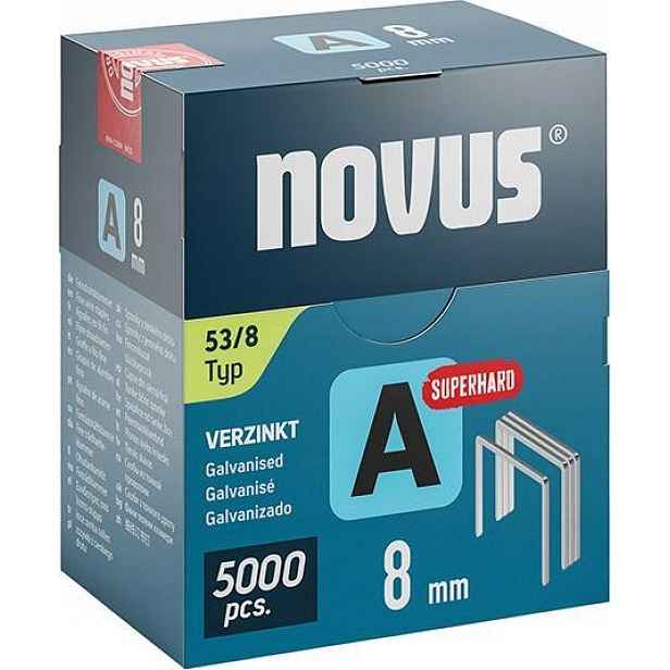 Jemné drátěné sponky Typ A 53/8 mm St Novus 5000 kusů