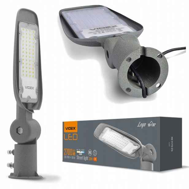 Led pouliční lampa Videx 30 W 2700 lm napájení ze sítě IK07 IP65 odolná