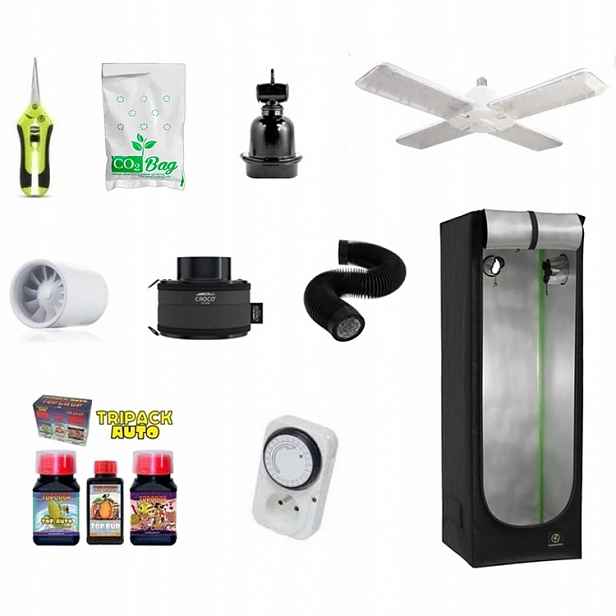 Sada pro pěstování Growbox Herbgarden 60x60x180 cm Led lampa Agrolite 120 W