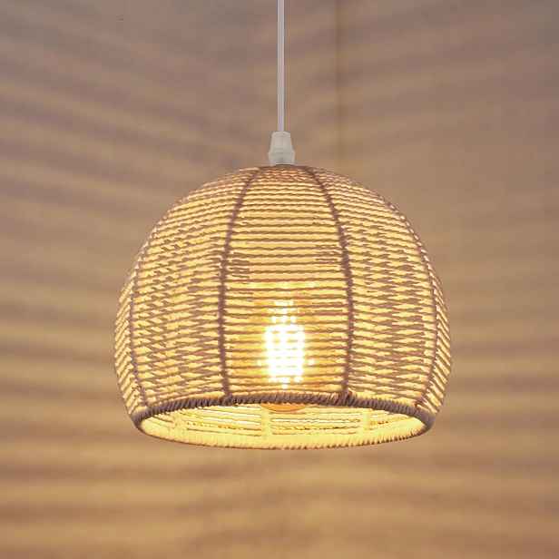 Závěsná lampa Riserva Pletená Ratanová E27 Lustr Boho Vintage
