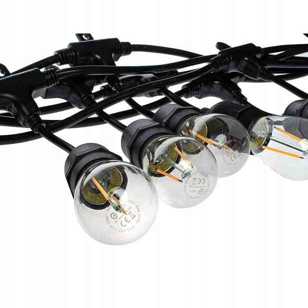 Led zahradní lampička Girlanda Eko-light 10 m černá