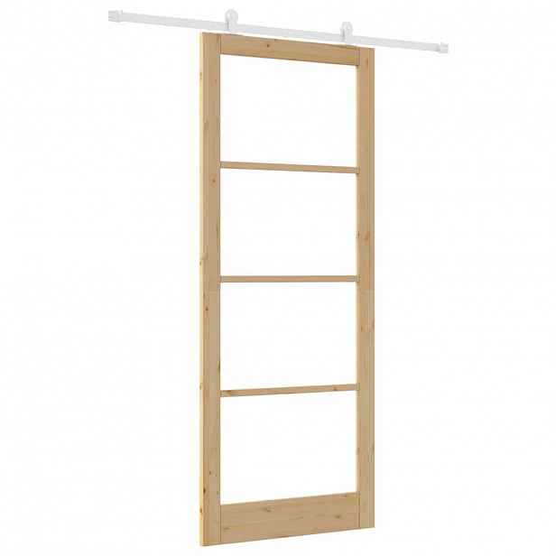 vidaXL Posuvné dveře ORKDAL 93 x 232 cm Masivní borové dřevo a sklo