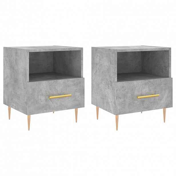 vidaXL Noční stolky 2 ks betonově šedé 40x35x47,5 cm kompozitní dřevo