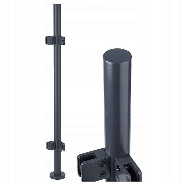 Rohový Sloupek 100 cm pro skleněné zábradlí fi 42 Antracit Grafit Loft