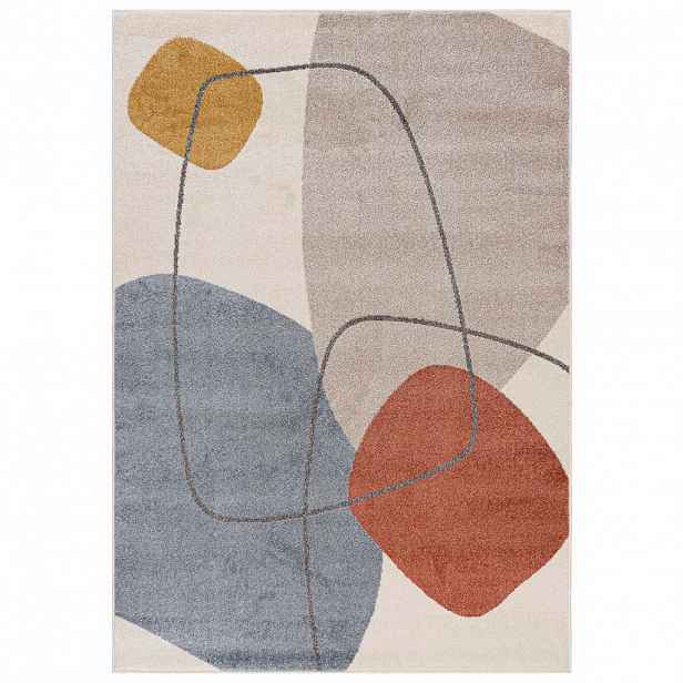 Mazovia KOBEREC béžový geometrický rostlinný - 80 x 150 cm