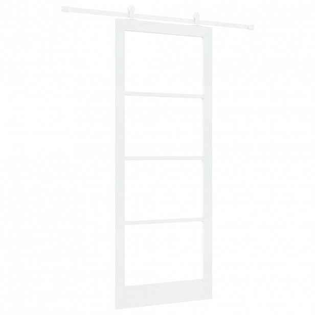 vidaXL Posuvné dveře ORKDAL 93 x 232 cm Masivní borové dřevo a sklo