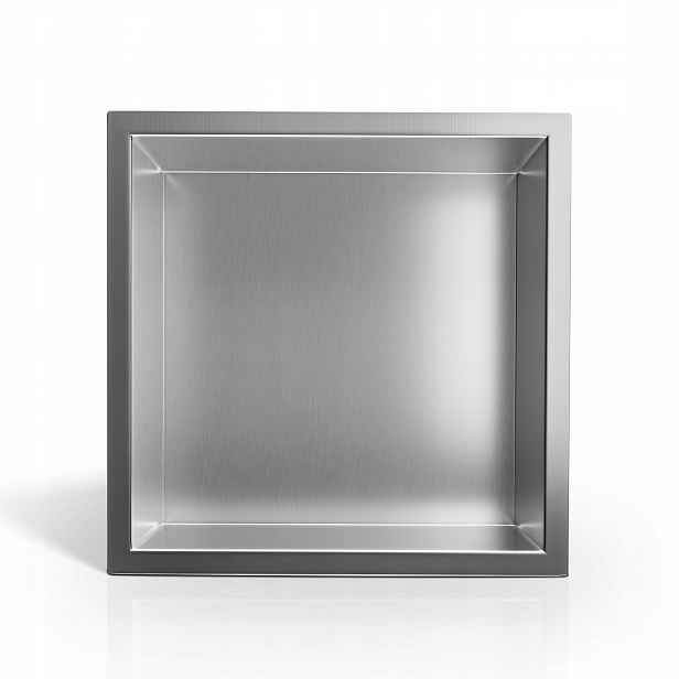 Koupelnová Polička Q-box 1 Podomítková Inox 30x30x10 cm Aquauno