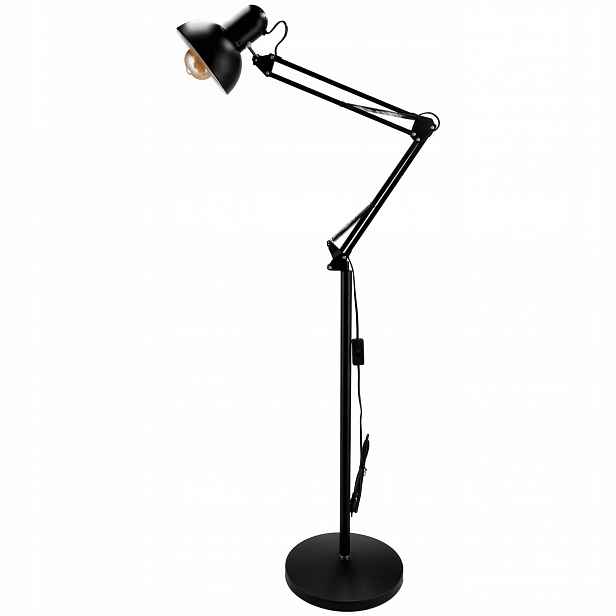 Podlahová lampa Virone Luwes E27 18 W černá