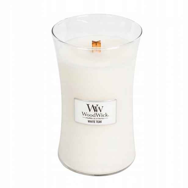 WoodWick White Teak velká svíčka 609,5 g