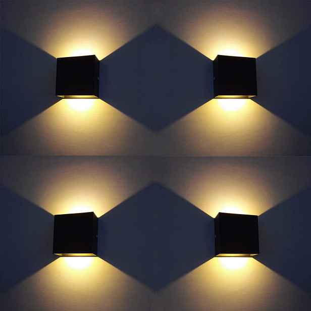 4 kusy Led svítidel 12 W, 3200 K, teplá bílá, moderní osvětlení