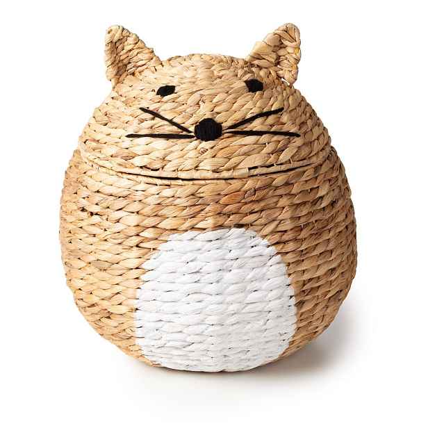 Dětský koš na hračky z vodního hyacintu v přírodní barvě ø 40x43 cm Cat – Compactor