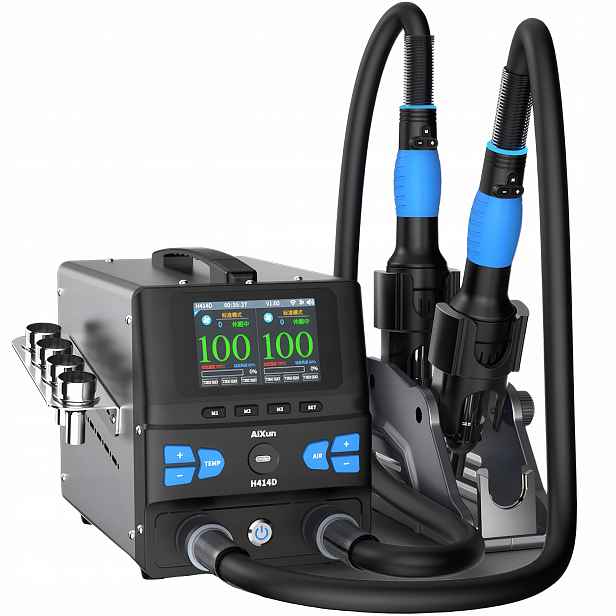 Dvoukanálová Pájecí Stanice Hot Air Plstiku Aixun H414D 2x14000W