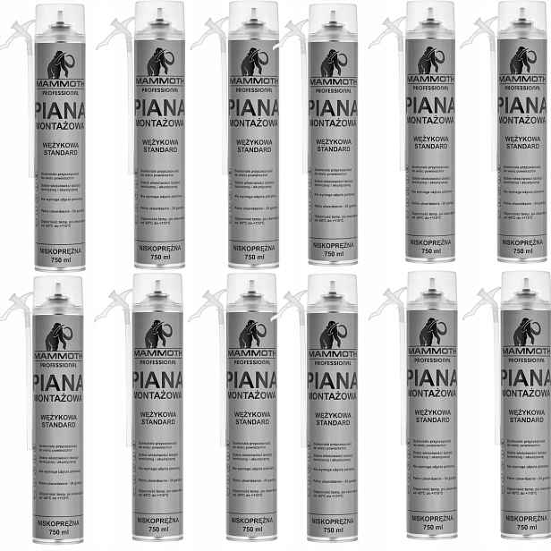 Montážní Pěna Nízkotlaková Pěna 750 ml Mammoth