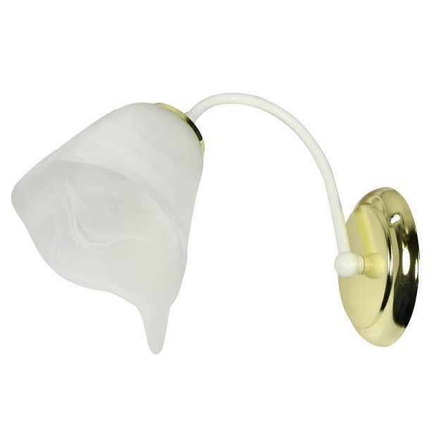 Nástěnná lampa Bella 1X40W E14 bílá/zlatá