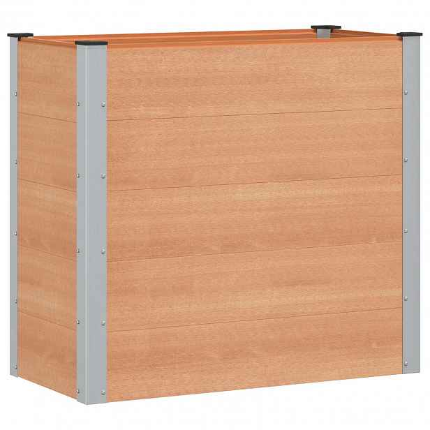 vidaXL Zahradní vyvýšený záhon Hnědá 100 x 50 x 91 cm WPC a hliník