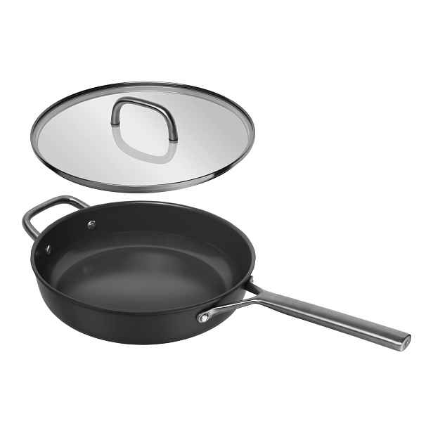 Zwilling Nepřilnavá soté pánev Milano s keramickým povrchem a skleněnou poklicí, Ø 28 cm / 4,0 l, černá 1035052