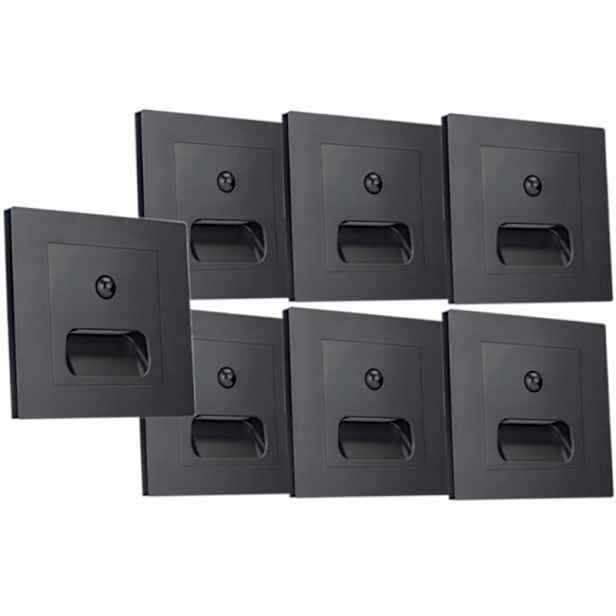 7x Led lampa 230V Zapuštěné schodišťové svítidlo Snímač pohybu soumraku