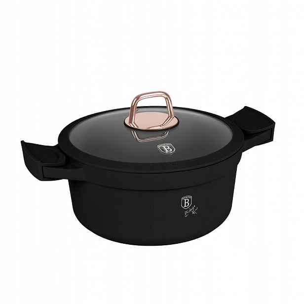 BH-1457 Hrnec granitový 24 cm Berlinger Haus Black Rose Collection