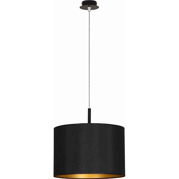 Nowodvorski Závěsná lampa Alice Černá Zlatá Kov/Tkanina E27