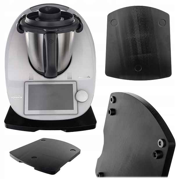 Podstavec Pod Desku Thermomix TM6 TM5 Termomiks Dřevěný Podnos Černý
