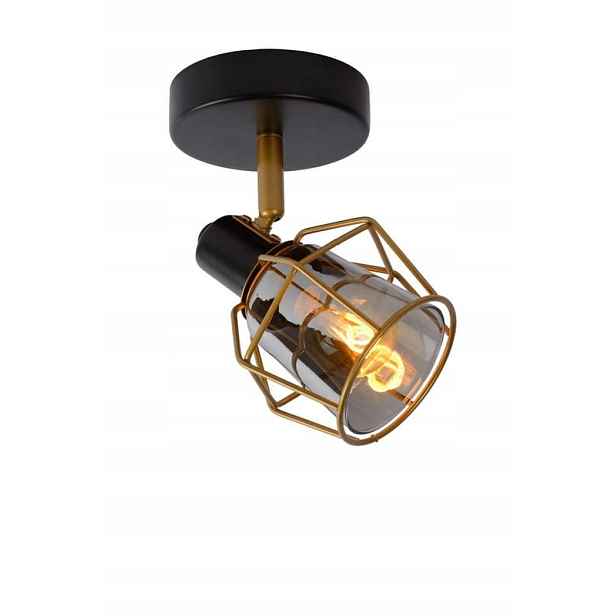 Reflektorová lampa Lucide E14 25W Nila černá se zlatými akcenty Lucide