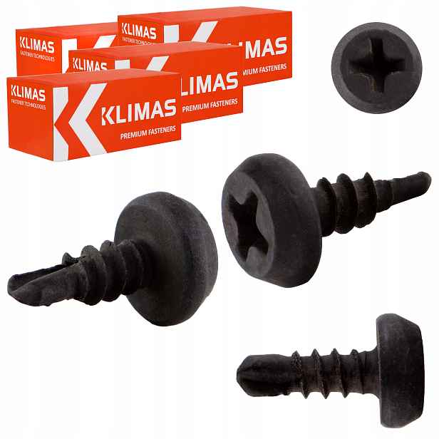 Šrouby blechy na CD profily 3,5x9,5 mm 4000 ks Klimas Kstex Fosfátované