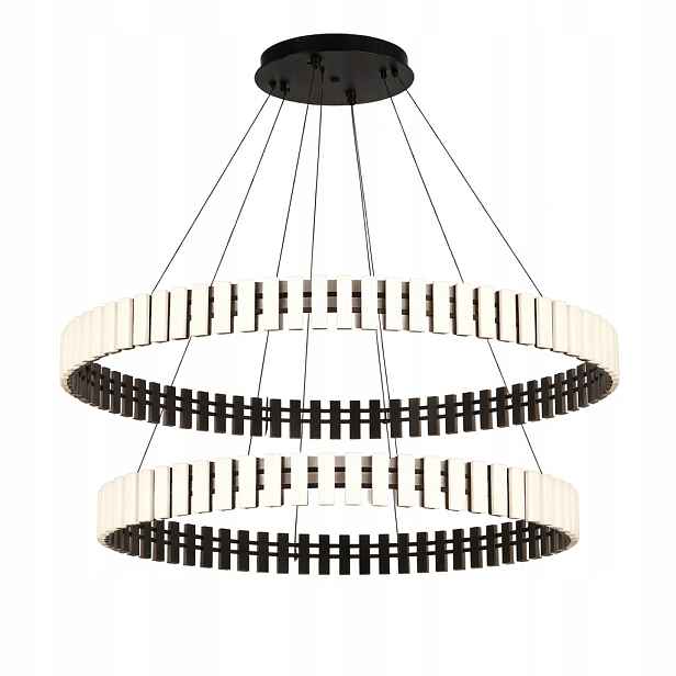 Klavia 80 Double Led lampa Ring Dvojitá Moderní Černá 80 cm