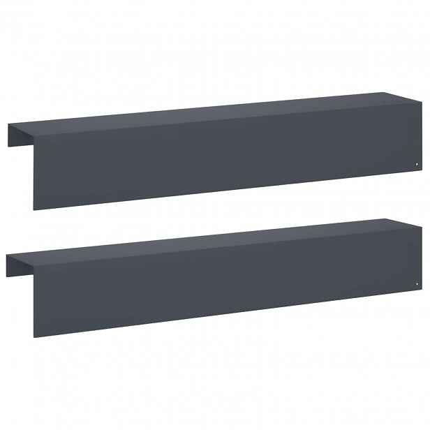 vidaXL Krycí profil na zahradní obruby 2 ks 100 x 20 x 15 cm Ocel
