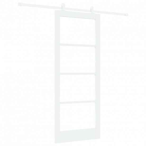 vidaXL Posuvné dveře ORKDAL 83 x 202 cm Masivní borové dřevo a sklo