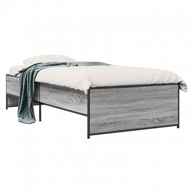 vidaXL Rám postele Šedý Sonoma 80 x 200 cm Kompozitní dřevo
