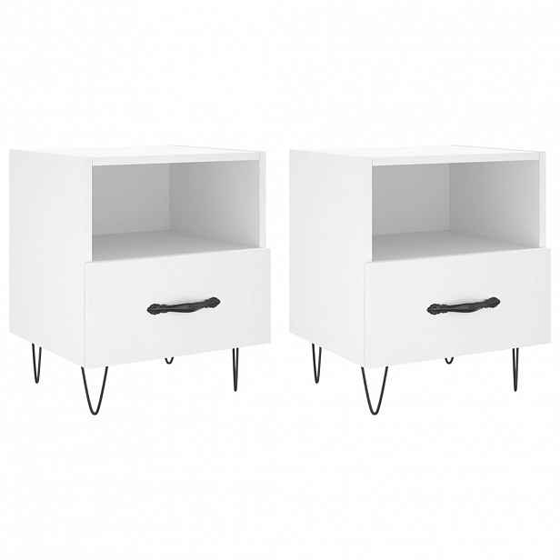 vidaXL Noční stolky 2 ks bílé 40 x 35 x 47,5 cm kompozitní dřevo