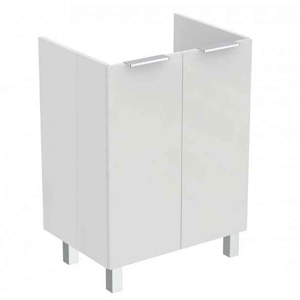 Ideal Standard Eurovit+ - Umyvadlová skříňka, 84x60x44 cm, 2 dvířka, panty L/P, lesklá bílá R0258WG