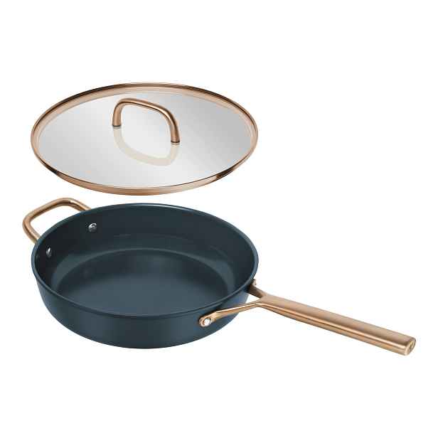 Zwilling Nepřilnavá soté pánev Milano s keramickým povrchem a skleněnou poklicí, Ø 28 cm / 4,0 l, tmavě modrá 1035075