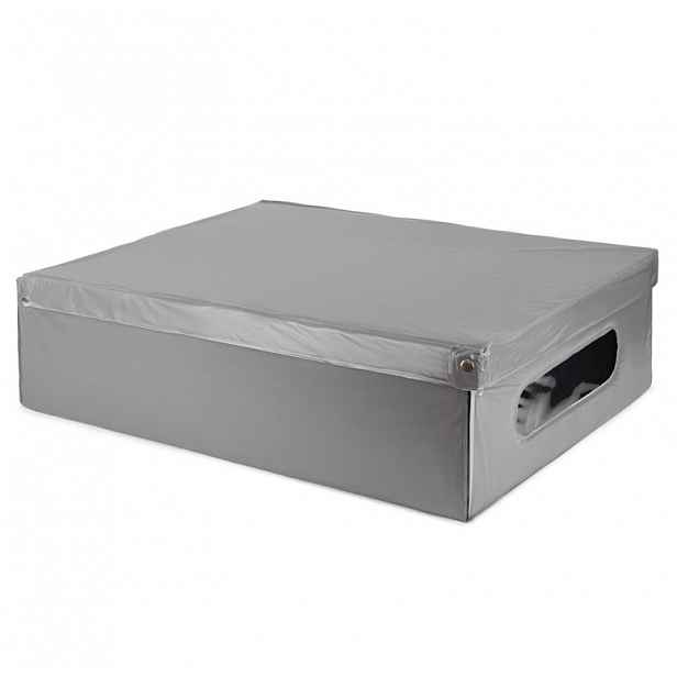 Compactor Skládací úložná kartonová krabice z PVC 58 x 48 x 16 cm, šedá