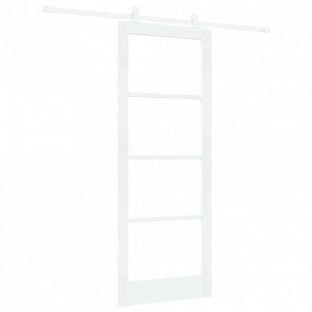 vidaXL Posuvné dveře ORKDAL 83 x 211 cm Masivní borové dřevo a sklo