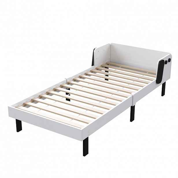 DĚTSKÁ POSTELKA 90×200 cm Motiv psa – Bílá
