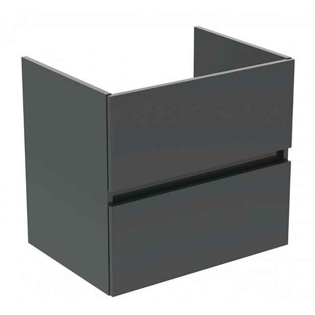 Ideal Standard Eurovit+ - Umyvadlová skříňka, 55x60x44 cm, 2 zásuvky, lesklá šedá R0259TI