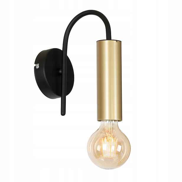 Nástěnné svítidlo Loppe černo-zlaté 1xE27 15W Luminex