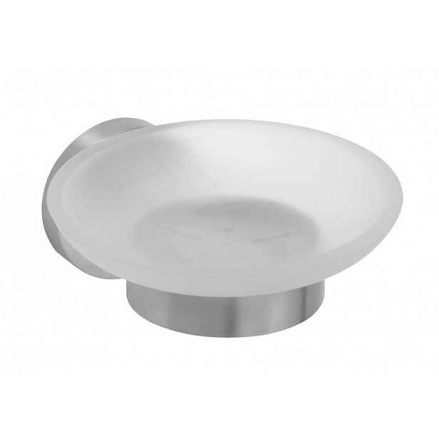SAPHO - X-STEEL mýdlenka, mléčné sklo, nerez mat XS802