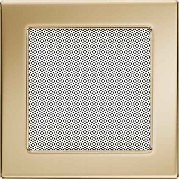 Ventilační mřížka krbová 17x17 zlacená