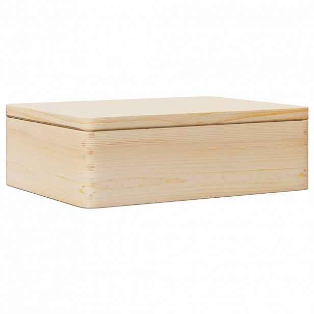 vidaXL Dřevěná box s víkem 40x30x13 cm masivní borové dřevo
