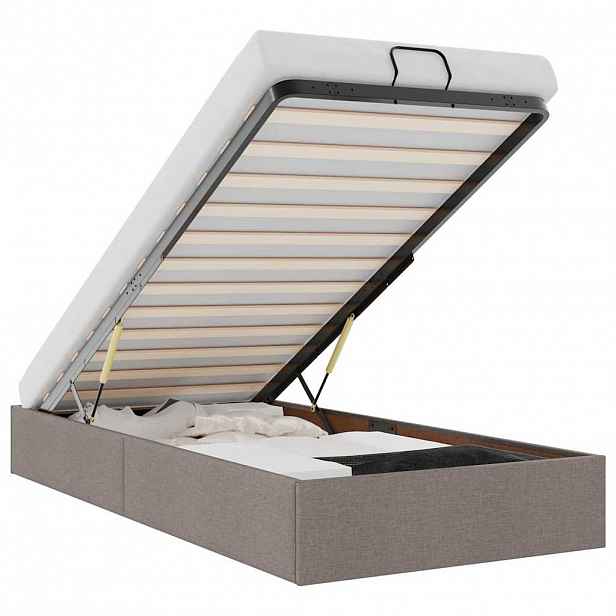 vidaXL Osmanský rám postele bez matrací taupe 90x190 cm textil