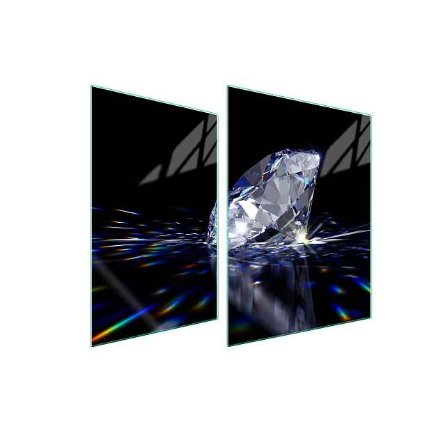 7v1 Skleněná ochranná deska na sporák 70x52 Diamant