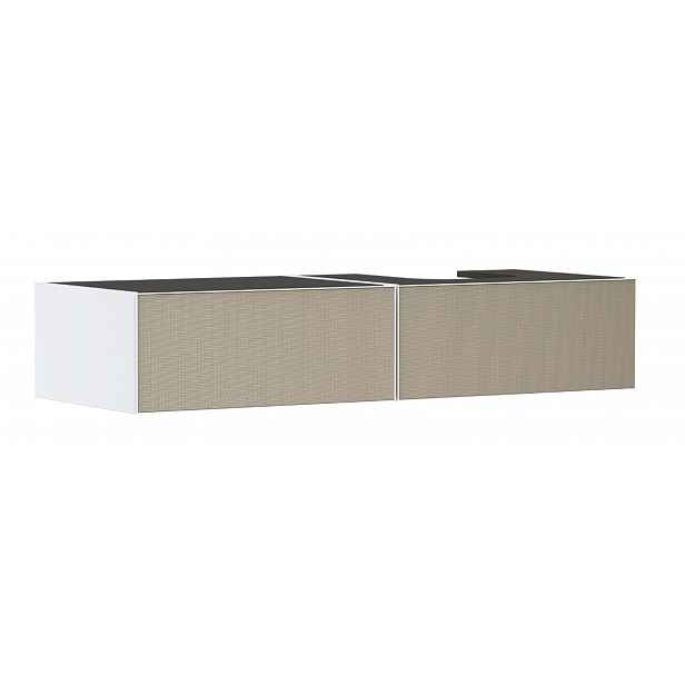 Hansgrohe Xevolos E - Umyvadlová skříňka, 28x137x55 cm, 2 zásuvky, matná bílá/strukturovaný bronz 54322390