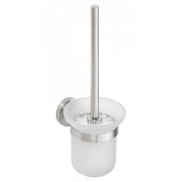 SAPHO - X-STEEL WC štětka závěsná, mléčné sklo, nerez mat XS301