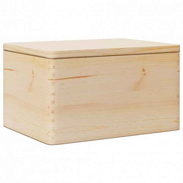 vidaXL Dřevěná box s víkem 40x30x23 cm masivní borové dřevo