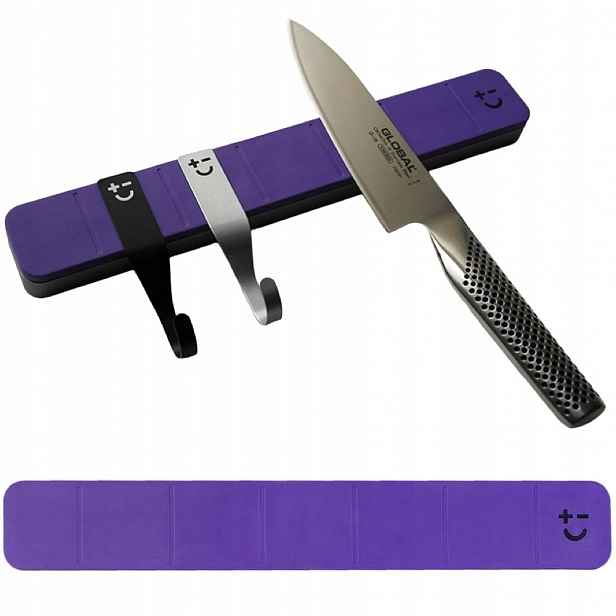 Bisbell Fialová magnetická lišta na Nože 30x4,5x2 cm 300 mm MMKR-02-30-P
