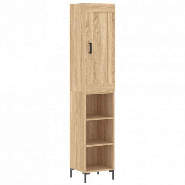 vidaXL Skříň highboard dub sonoma 34,5 x 34 x 180 cm kompozitní dřevo