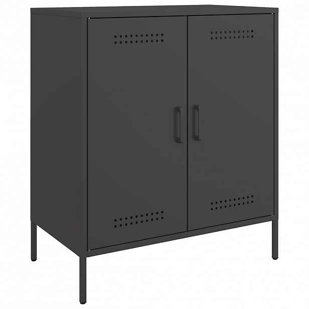 vidaXL Příborník černý 68 x 39 x 79 cm ocel